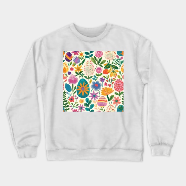 Eastertime amongst the wildflowers III Crewneck Sweatshirt by peggieprints